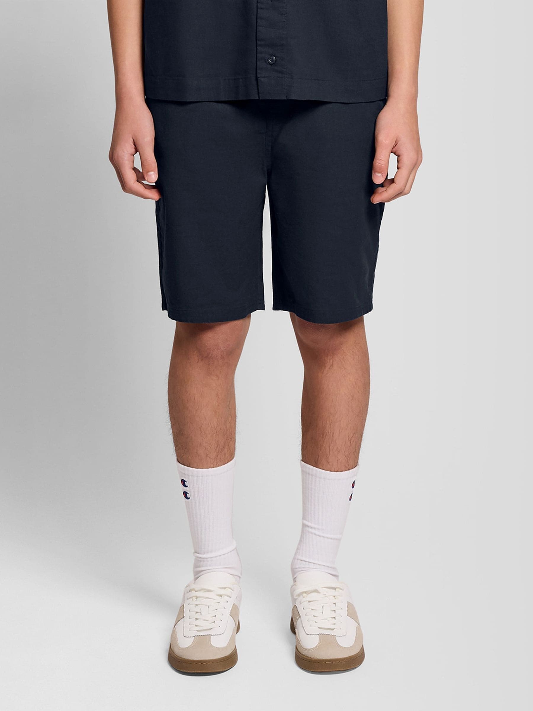 Dsiney Kidz - Lyle & Scott Blue Linen Blend Shorts image 1