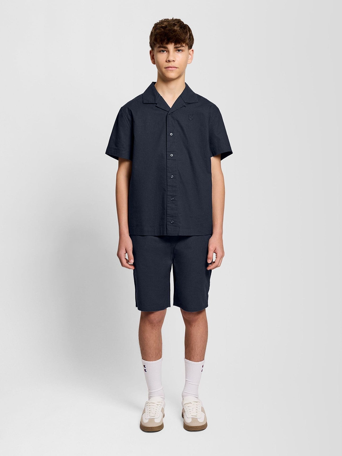 Dsiney Kidz - Lyle & Scott Blue Linen Blend Shorts image 3