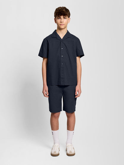 Dsiney Kidz - Lyle & Scott Blue Linen Blend Shorts image 3
