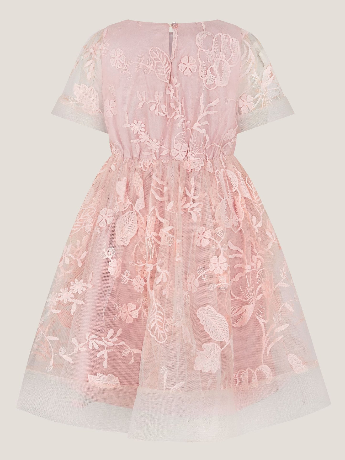 Monsoon Pink Montecarlo Floral Embroidered Party Dress image 3
