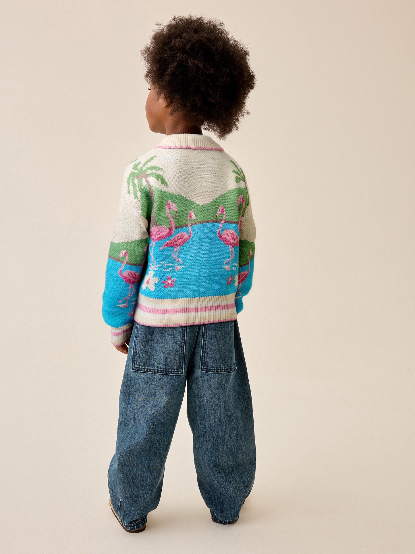 Dsiney Kidz - Flamingo Printed Collared Cardigan (3-16yrs) image 3