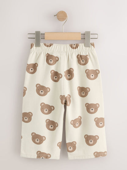 Dsiney Kidz - Brown Pull On Wide Leg Trousers 2 Pack (3mths-7yrs) image 3