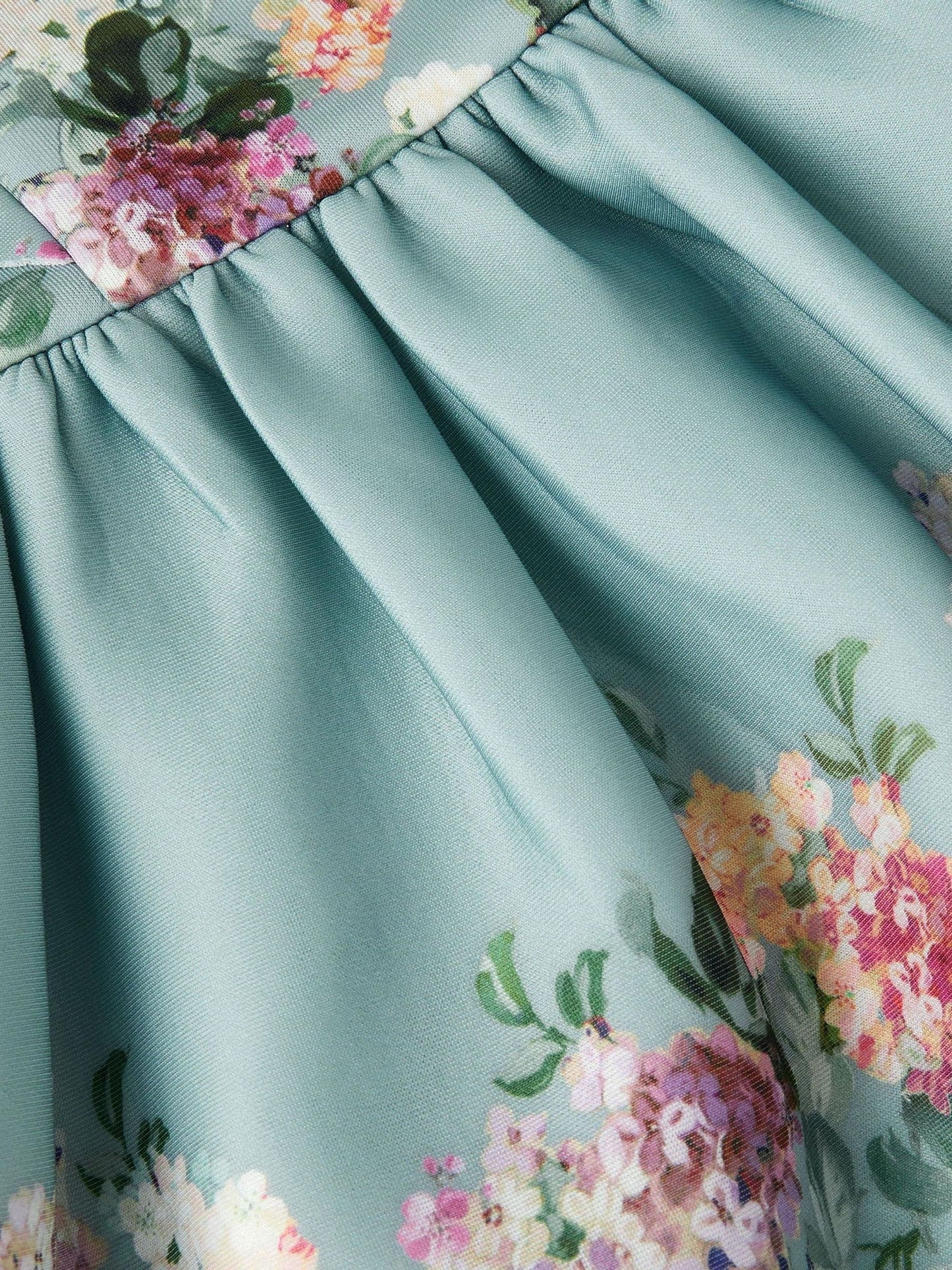 Monsoon Blue Baby Cassie Floral Print Ruffle Dress image 3