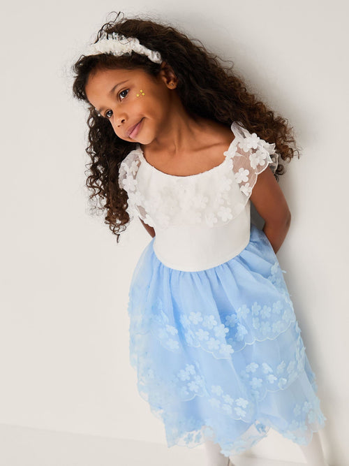 Monsoon Blue Rebecca Appliqué Scallop Tiered Party Dress image 1