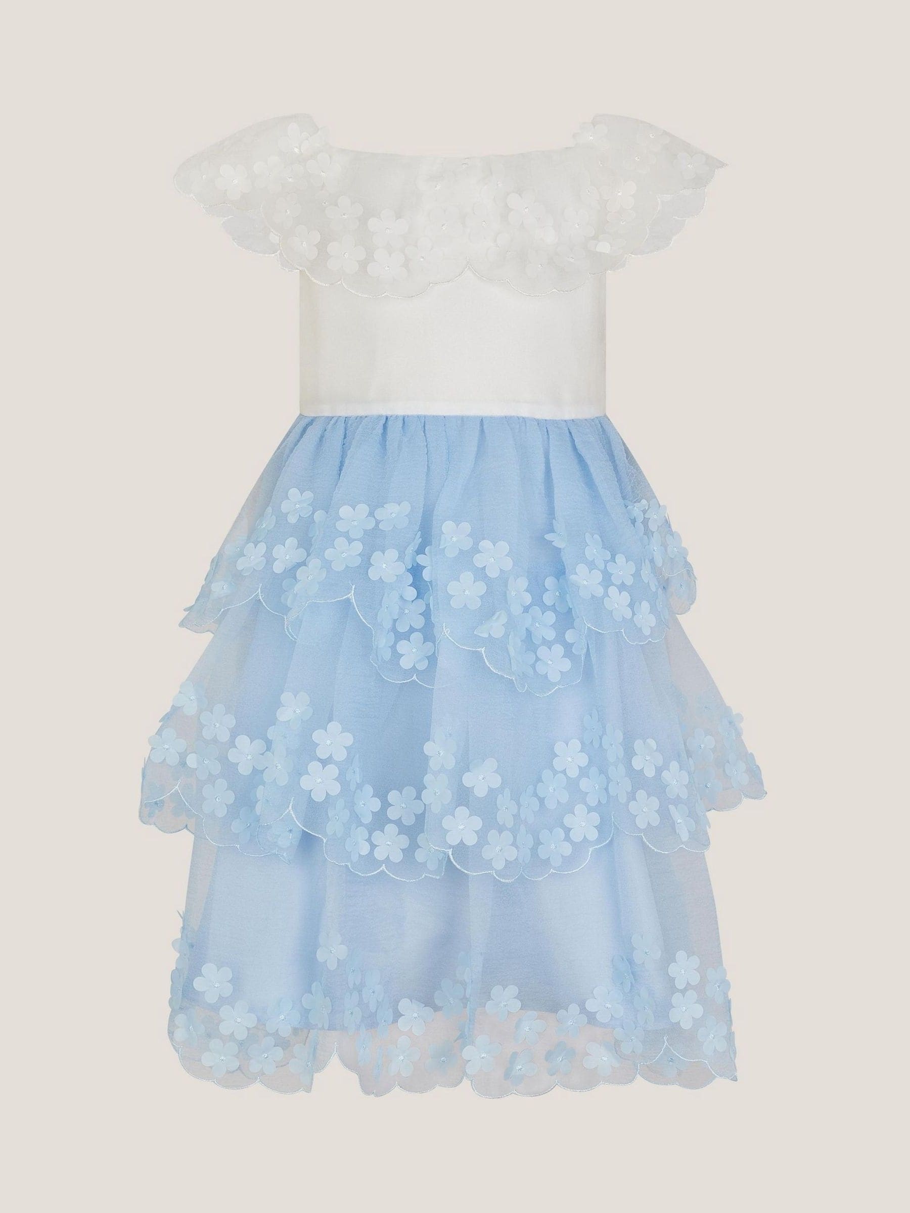 Monsoon Blue Rebecca Appliqué Scallop Tiered Party Dress image 2