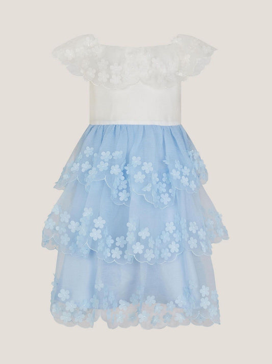 Monsoon Blue Rebecca Appliqué Scallop Tiered Party Dress image 2