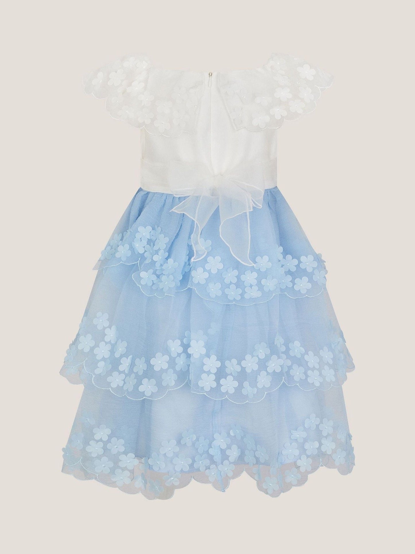 Monsoon Blue Rebecca Appliqué Scallop Tiered Party Dress image 3