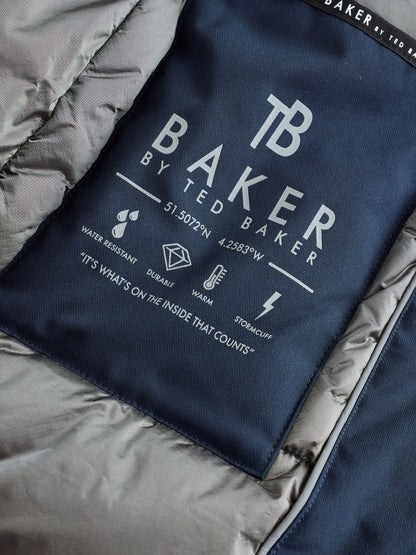 Baker by Ted Baker Navy Shower Resistant Parka Coat - image 13