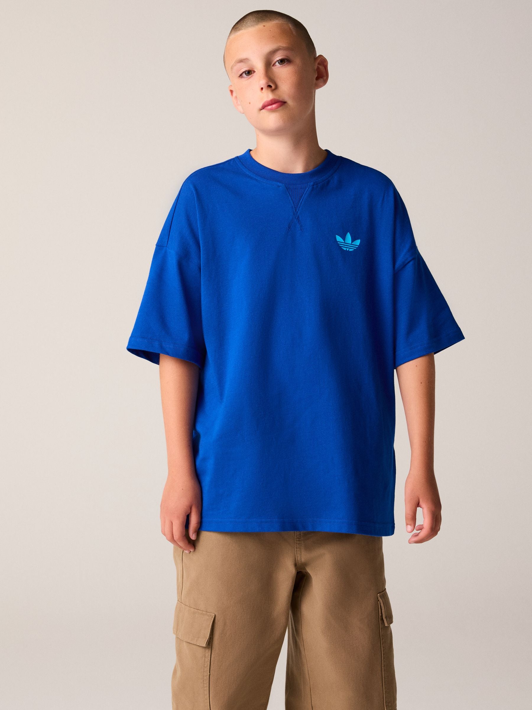 Dsiney Kidz - adidas Originals Blue Dinosaur Back Graphic T-Shirt image 2