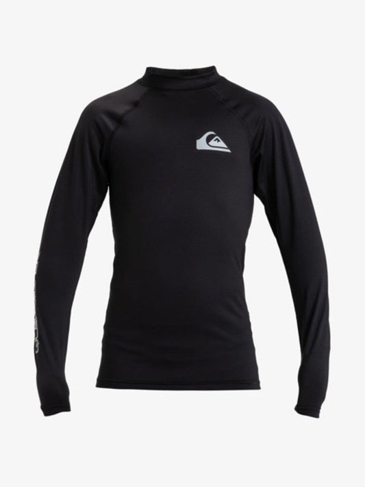 Quiksilver Black Everyday UPF50 Long Sleeve Logo Rash Vest image 1