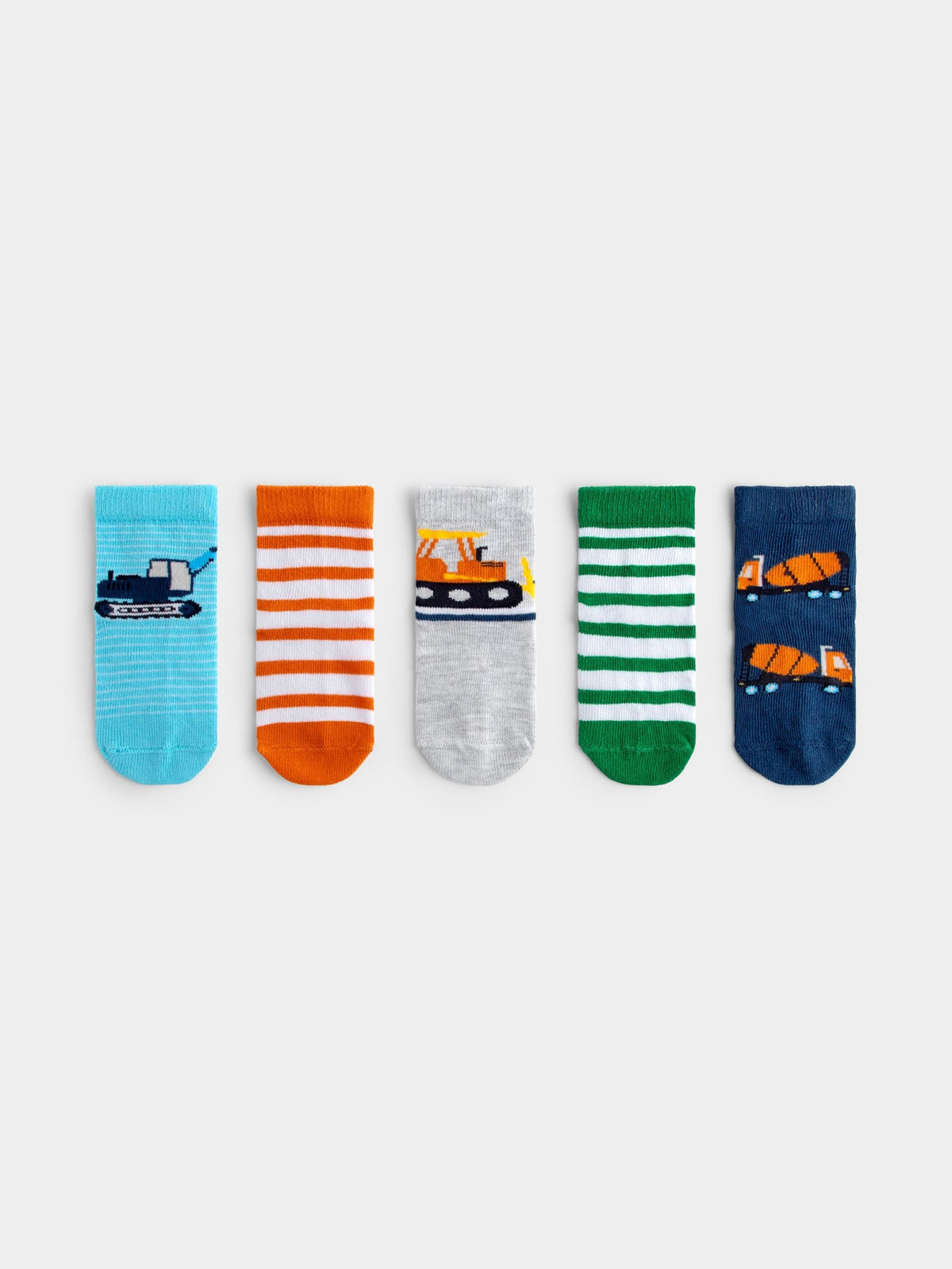 JoJo Maman Bébé Multi Tractor 5-Pack Socks - image 2