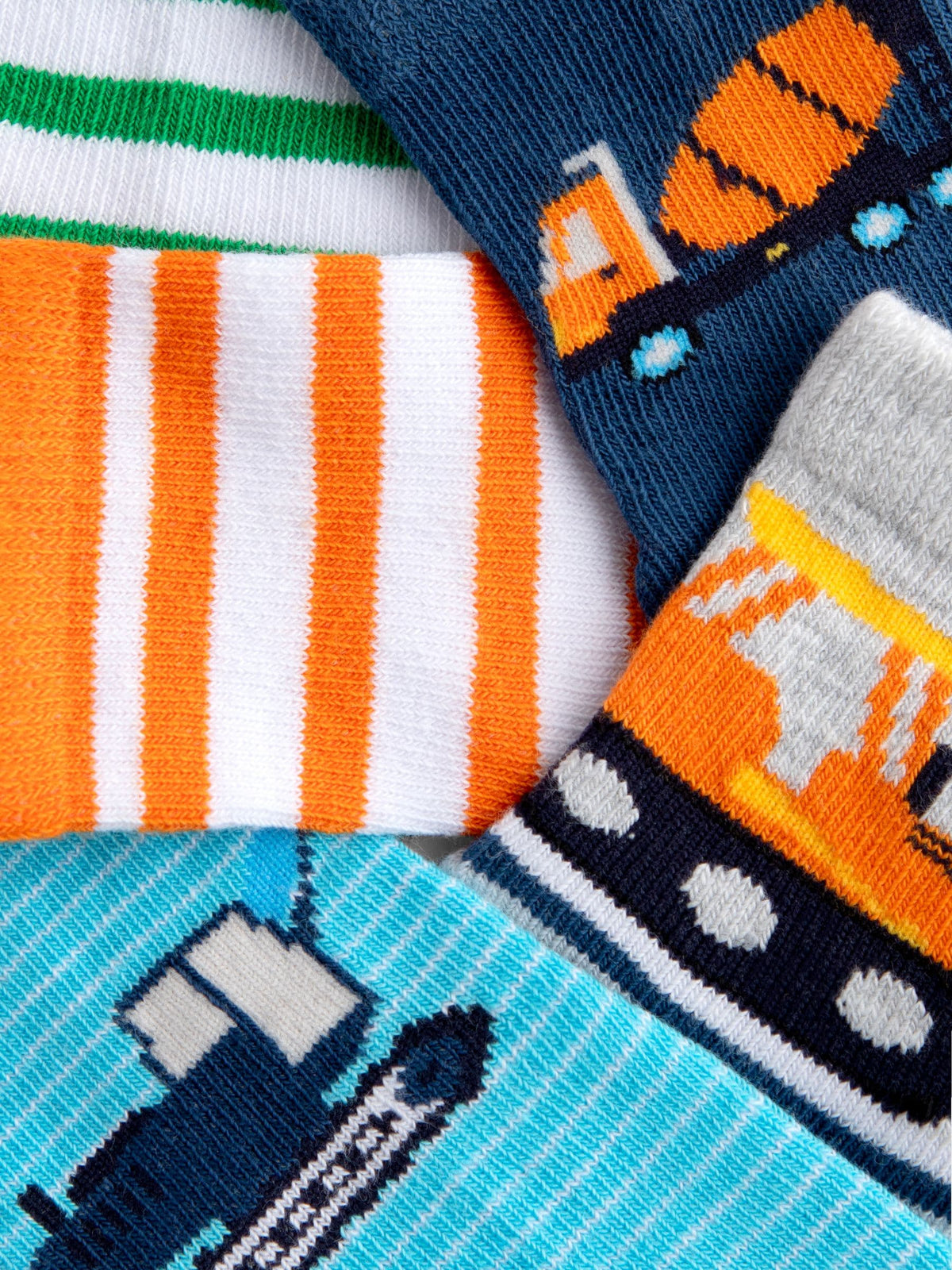 JoJo Maman Bébé Multi Tractor 5-Pack Socks - image 4
