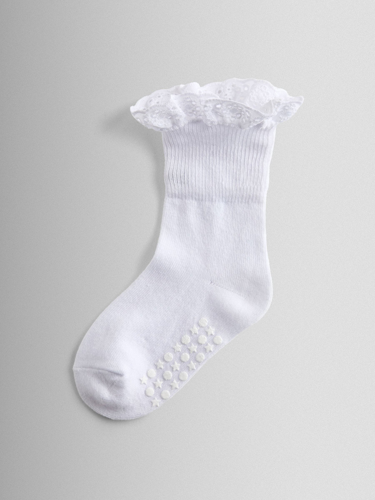 JoJo Maman Bébé Pure White 5-Pack Frill Socks image 3