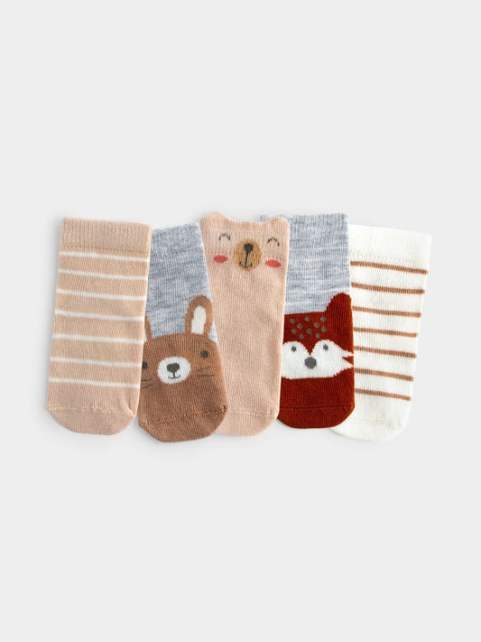JoJo Maman Bébé Brown Animal Socks - image 1