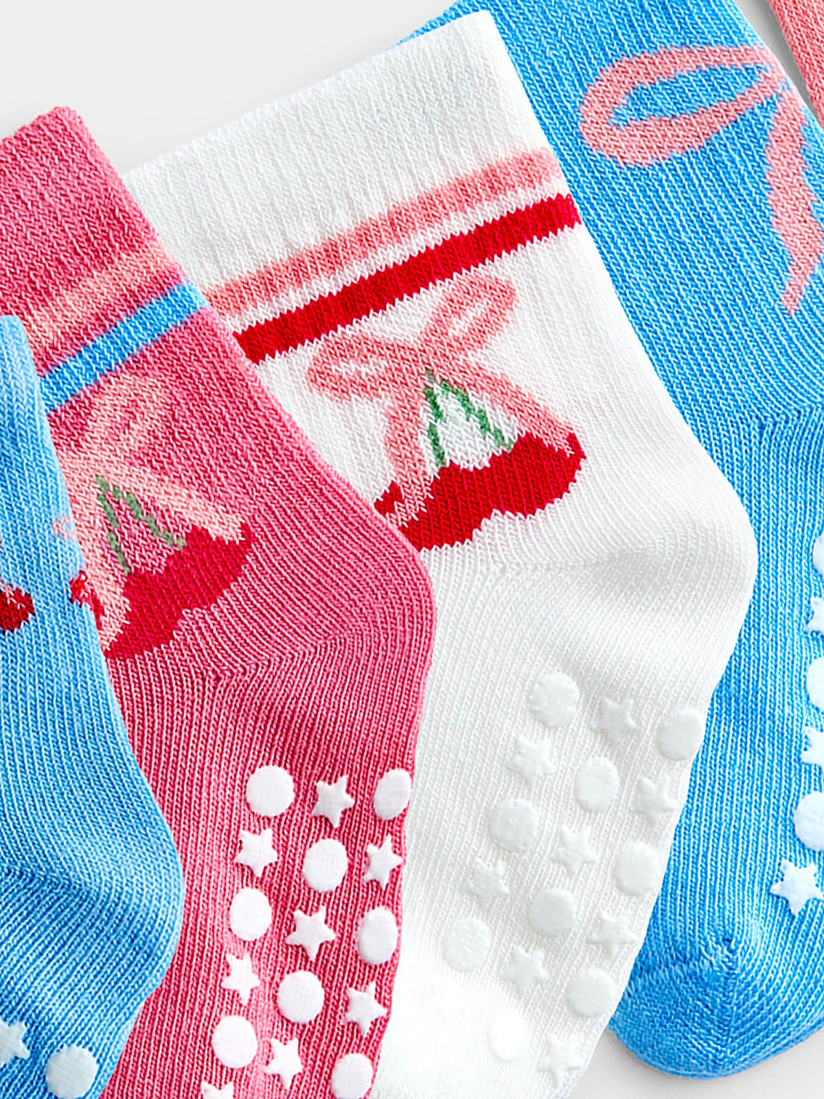JoJo Maman Bébé Pink & Blue Cherry Socks - image 3