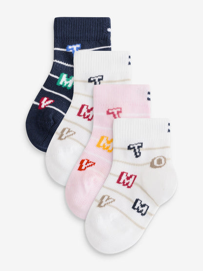 Tommy Hilfiger Pink Flag Socks 4 Pack image 1
