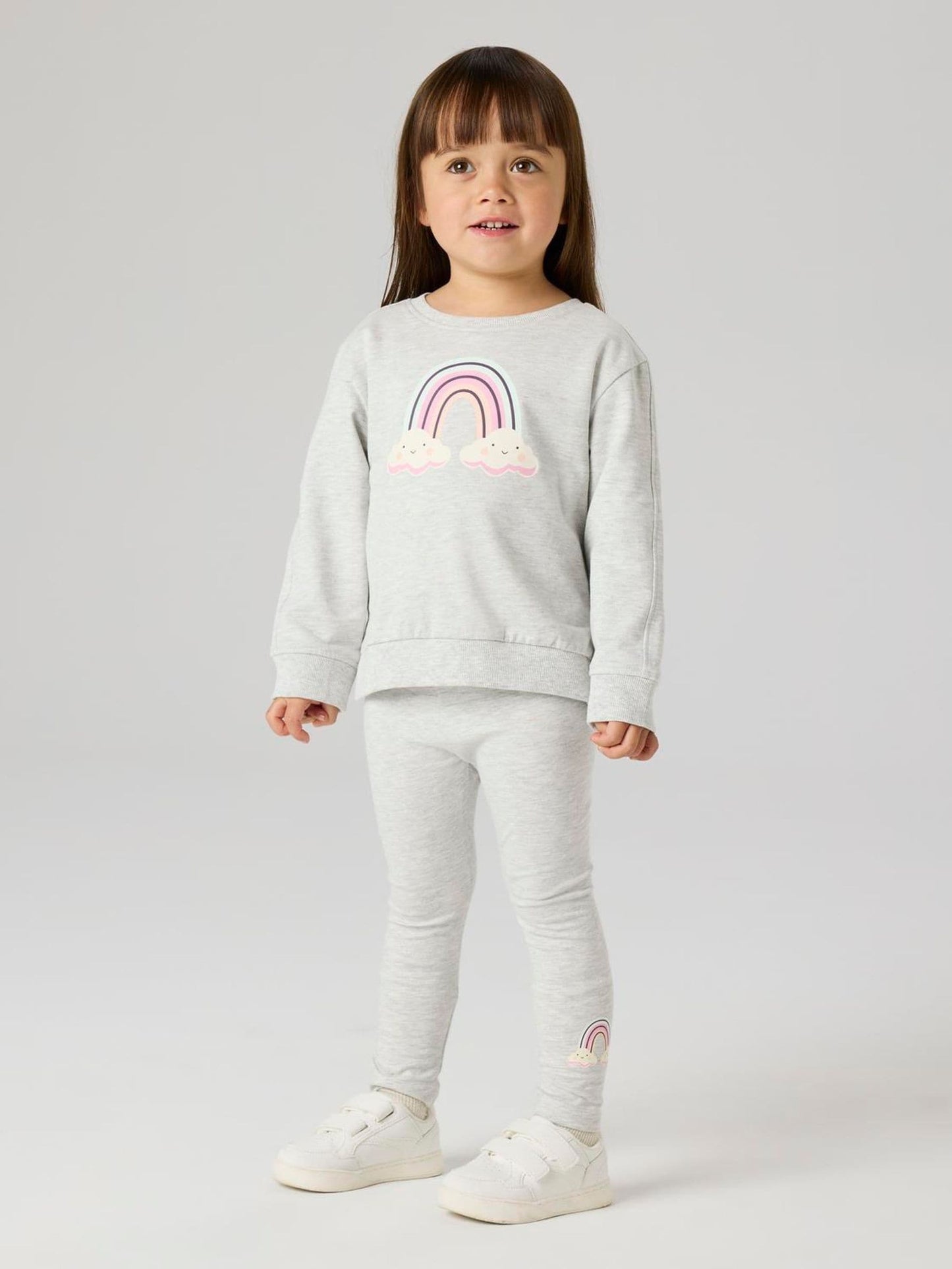 Name It Grey Rainbow Sweat Top and Leggings Set image 1