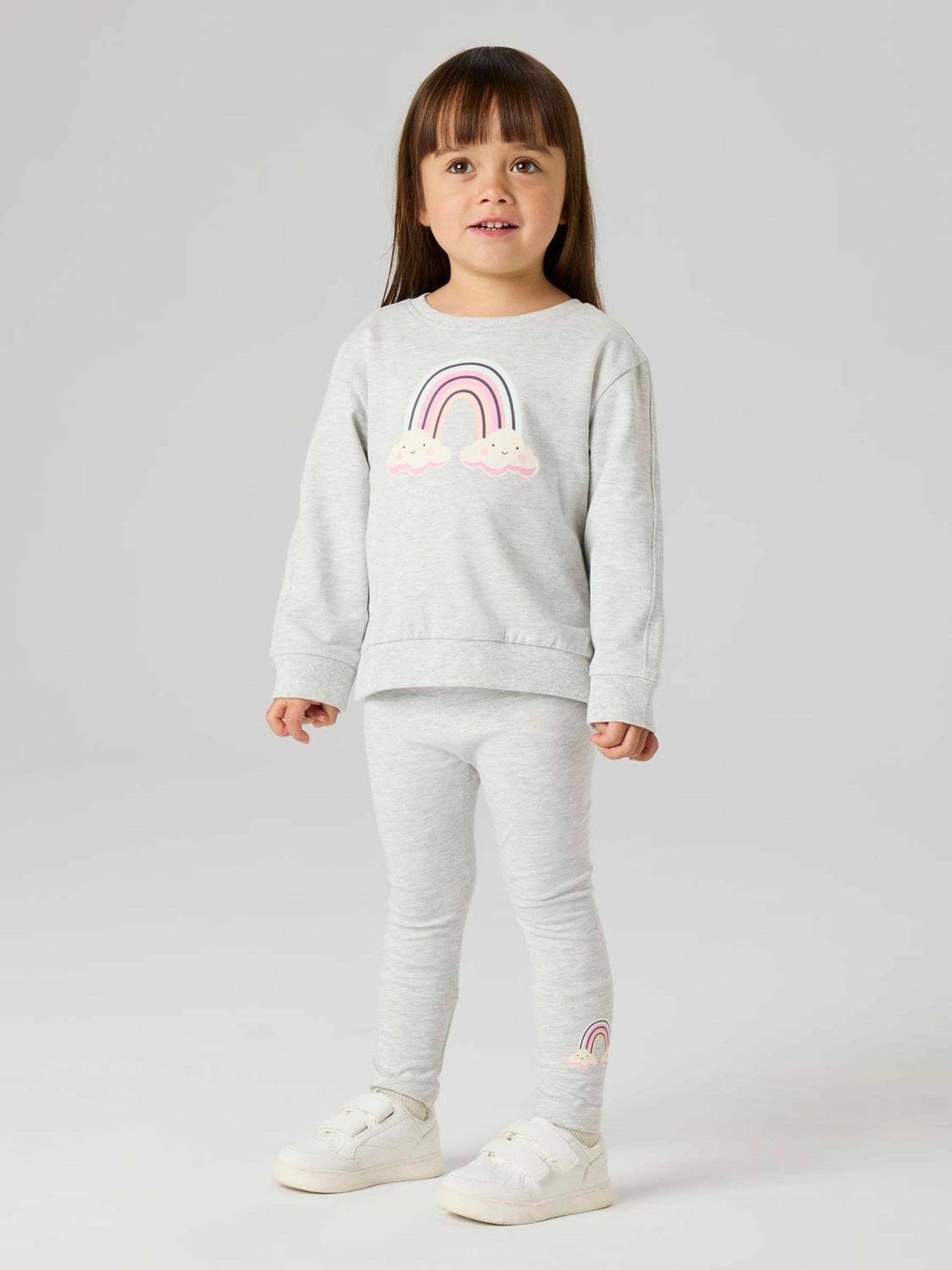Name It Grey Rainbow Sweat Top and Leggings Set image 1