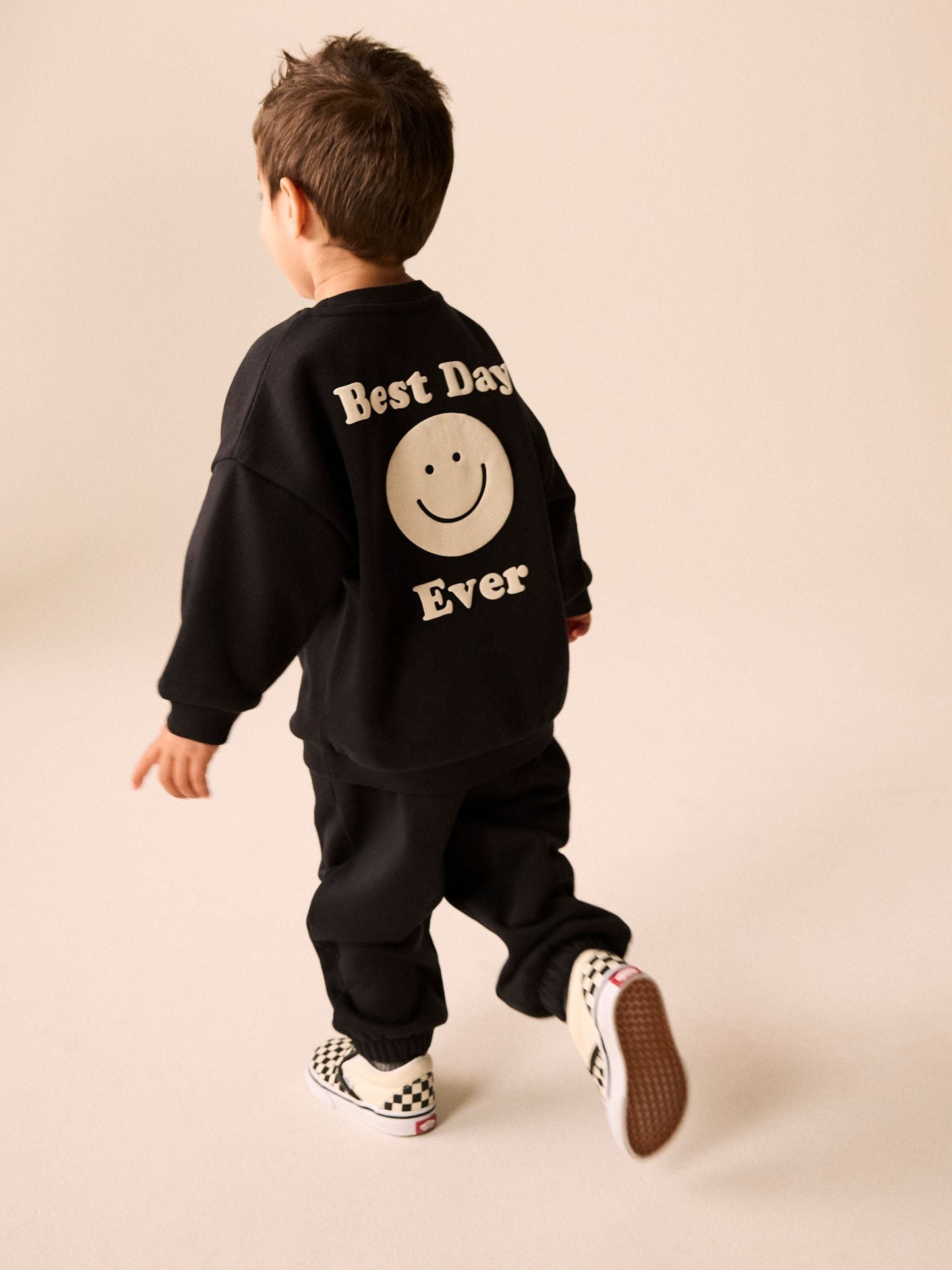 Dsiney Kidz - Black Back Print Crew Neck Joggers Set (3mths-7yrs) image 1