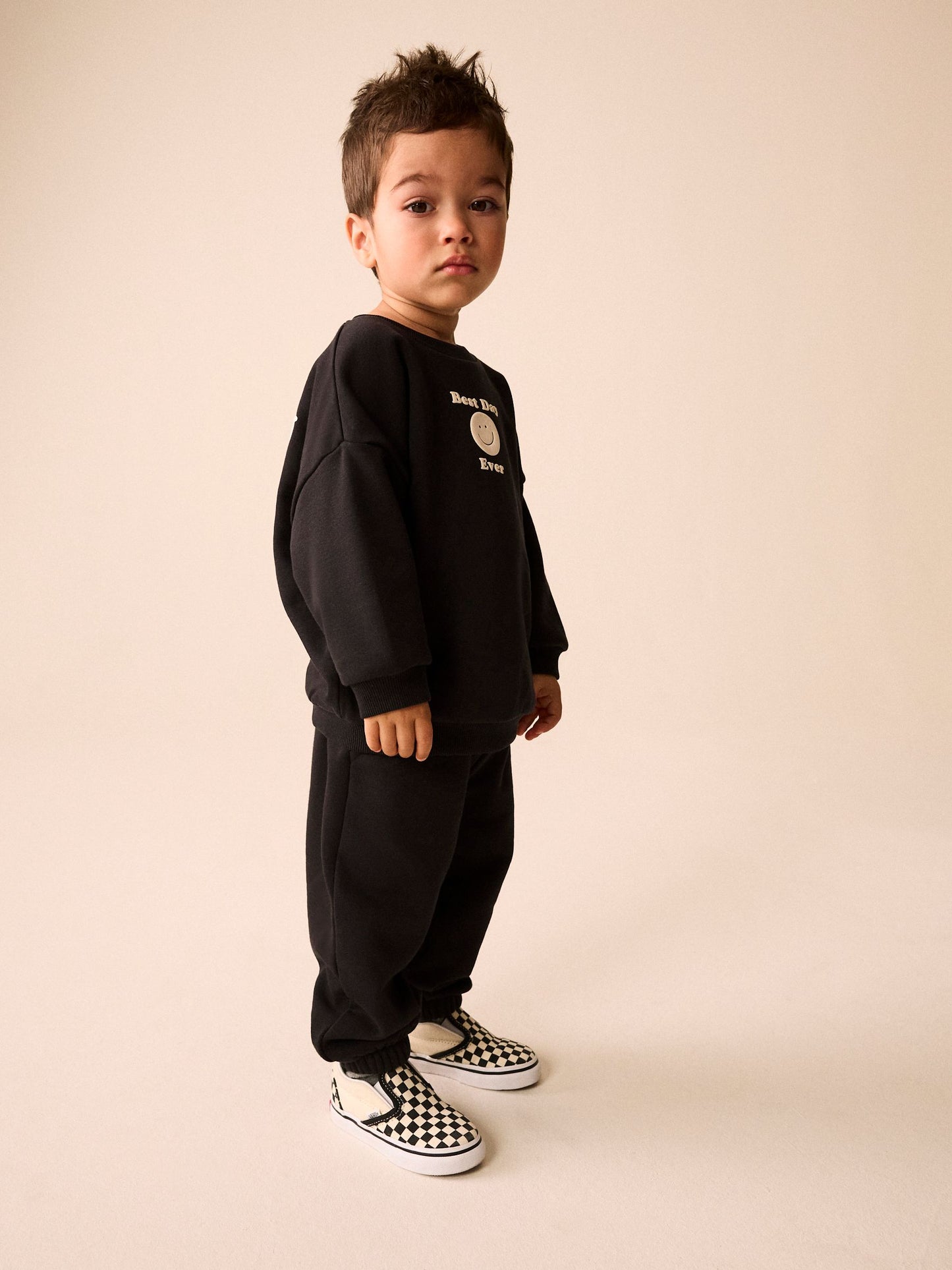 Dsiney Kidz - Black Back Print Crew Neck Joggers Set (3mths-7yrs) image 2