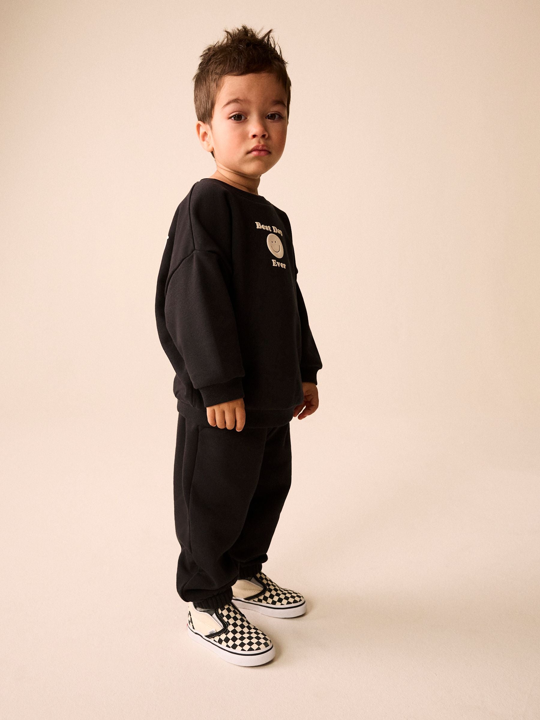 Dsiney Kidz - Black Back Print Crew Neck Joggers Set (3mths-7yrs) image 2