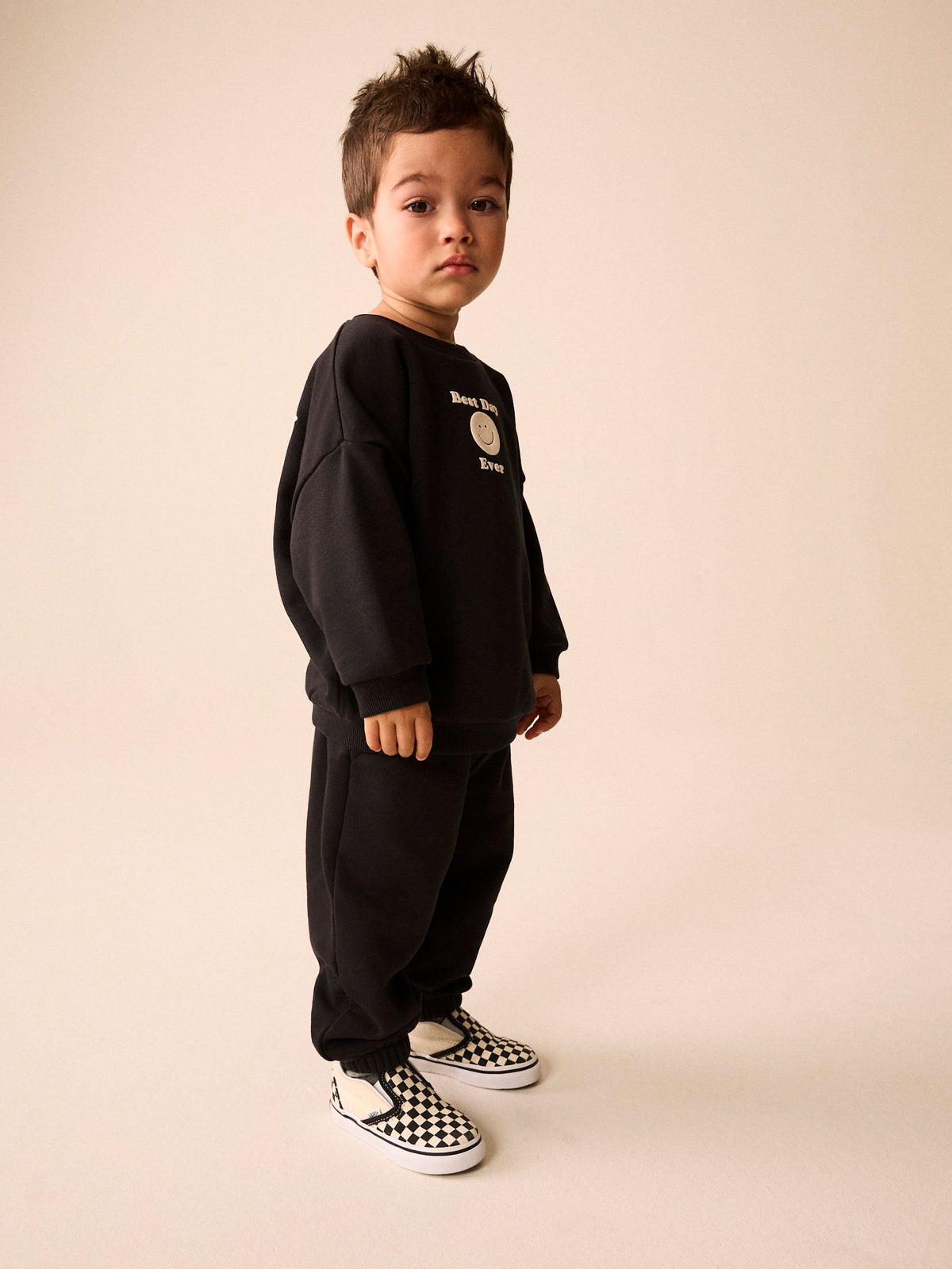 Dsiney Kidz - Black Back Print Crew Neck Joggers Set (3mths-7yrs) image 2
