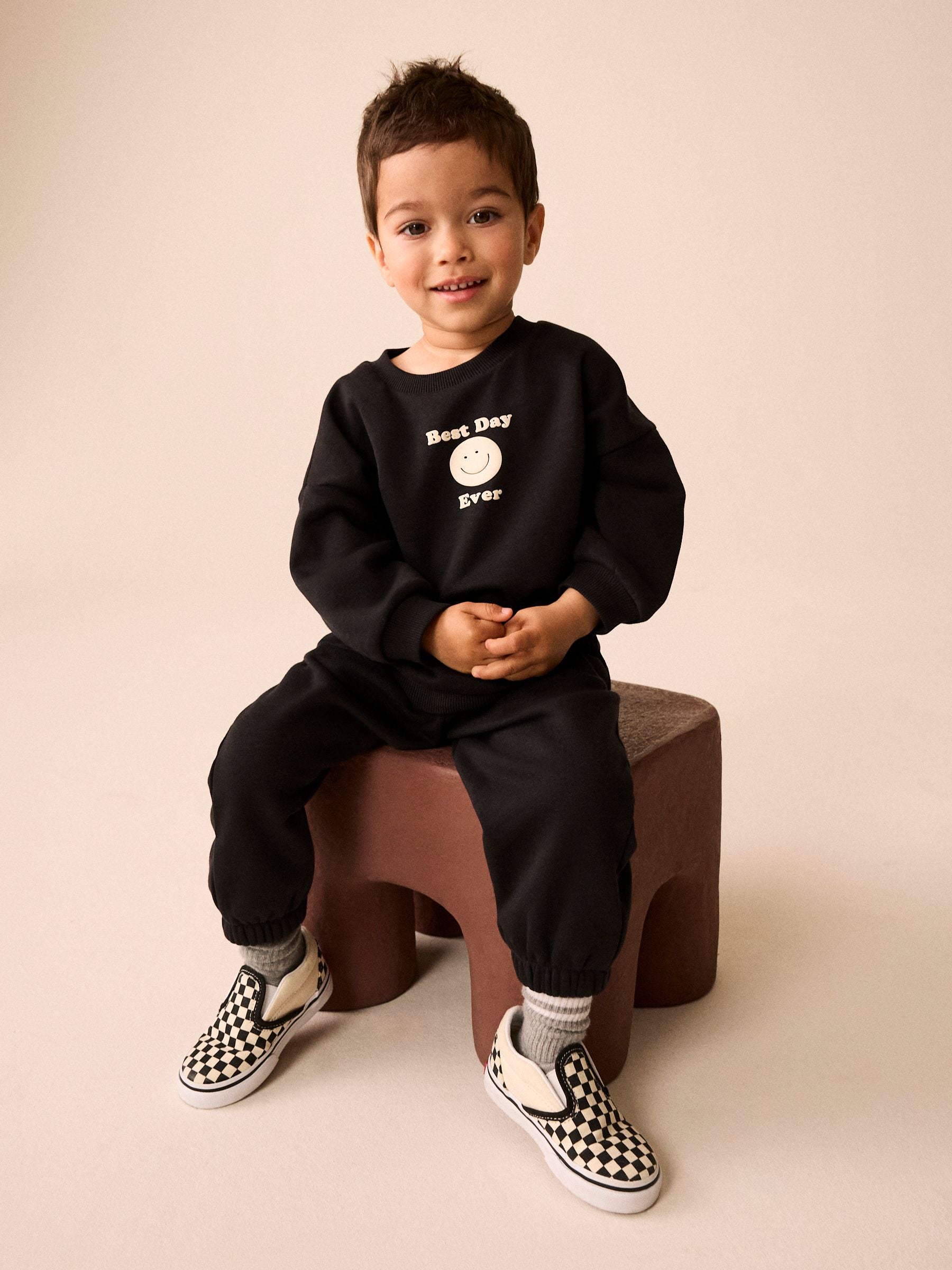Dsiney Kidz - Black Back Print Crew Neck Joggers Set (3mths-7yrs) image 3