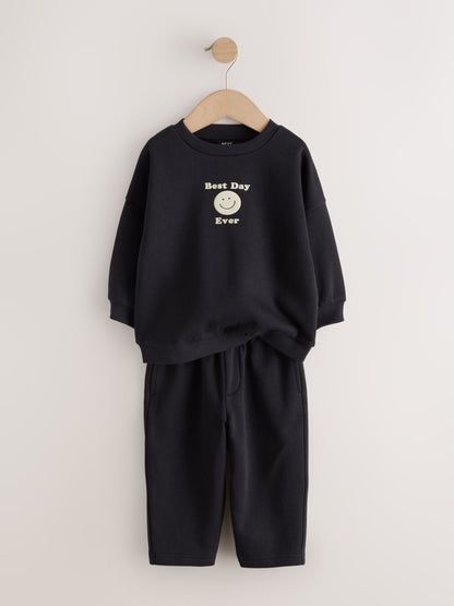 Dsiney Kidz - Black Back Print Crew Neck Joggers Set (3mths-7yrs) image 7