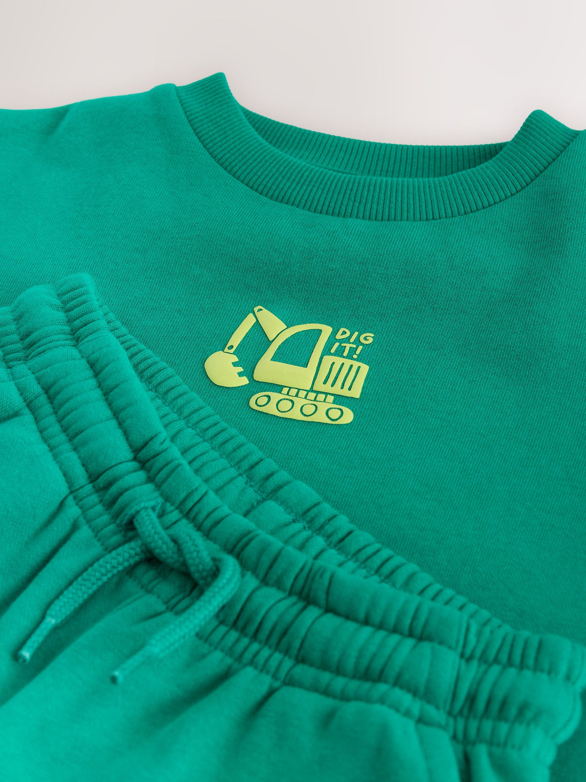 Dsiney Kidz - Bright Green Single Printed Crew Neck Sweat Top & Joggers Set (3mths-7yrs) image 9