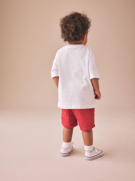 White Short Sleeve Small Graphic T-Shirt (3mths-8yrs) image 3