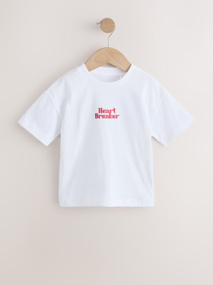 White Short Sleeve Small Graphic T-Shirt (3mths-8yrs) image 5