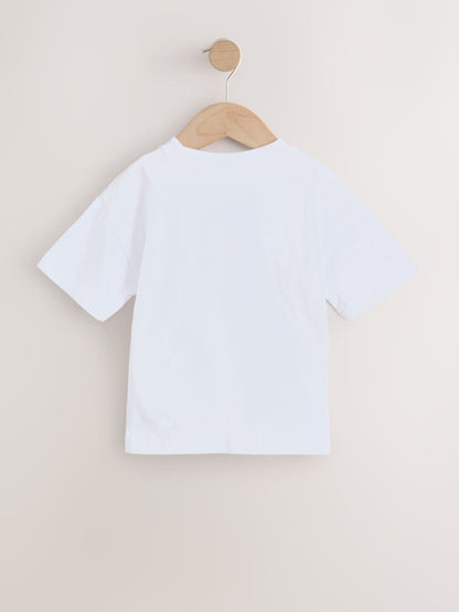 White Short Sleeve Small Graphic T-Shirt (3mths-8yrs) image 6