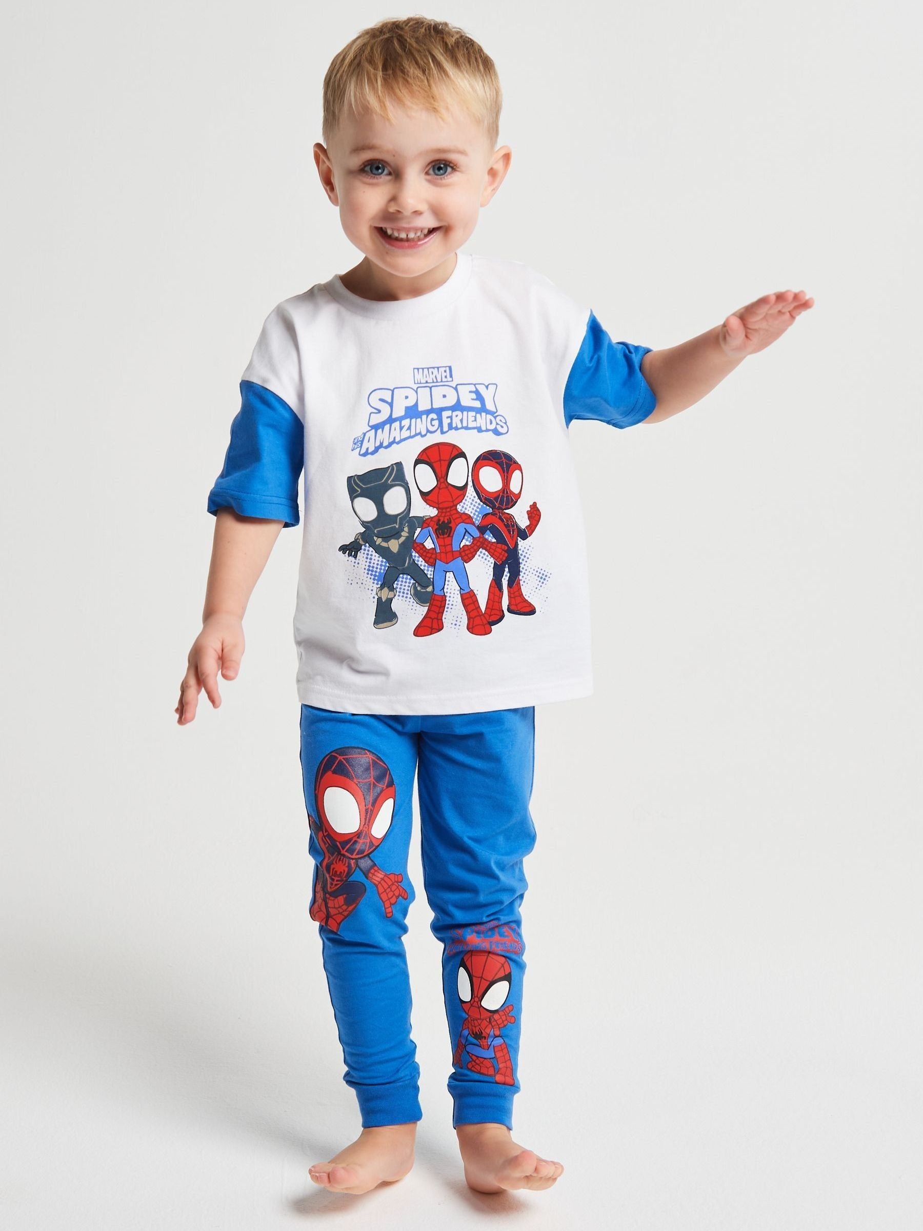 Dsiney Kidz - Brand Threads Blue Spidey and Friends Long Leg Pyjamas image 1