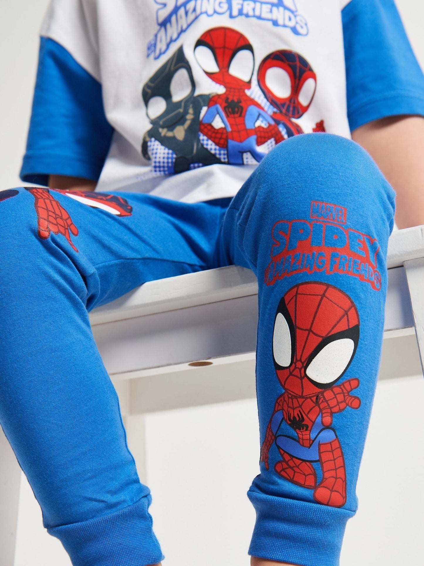 Dsiney Kidz - Brand Threads Blue Spidey and Friends Long Leg Pyjamas image 4
