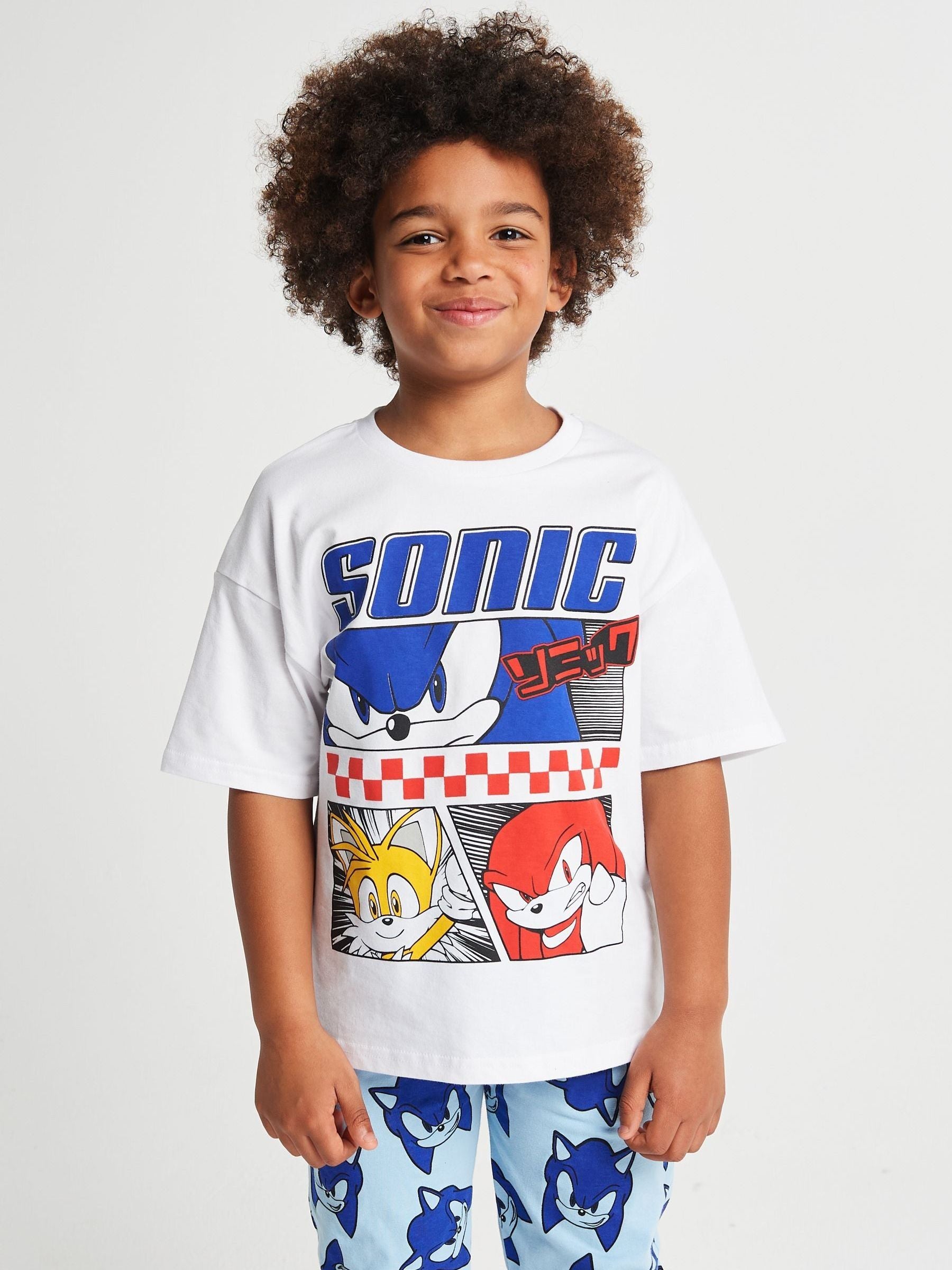 Dsiney Kidz - Brand Threads Blue Sonic The Hedgehog Long Leg Pyjamas image 1