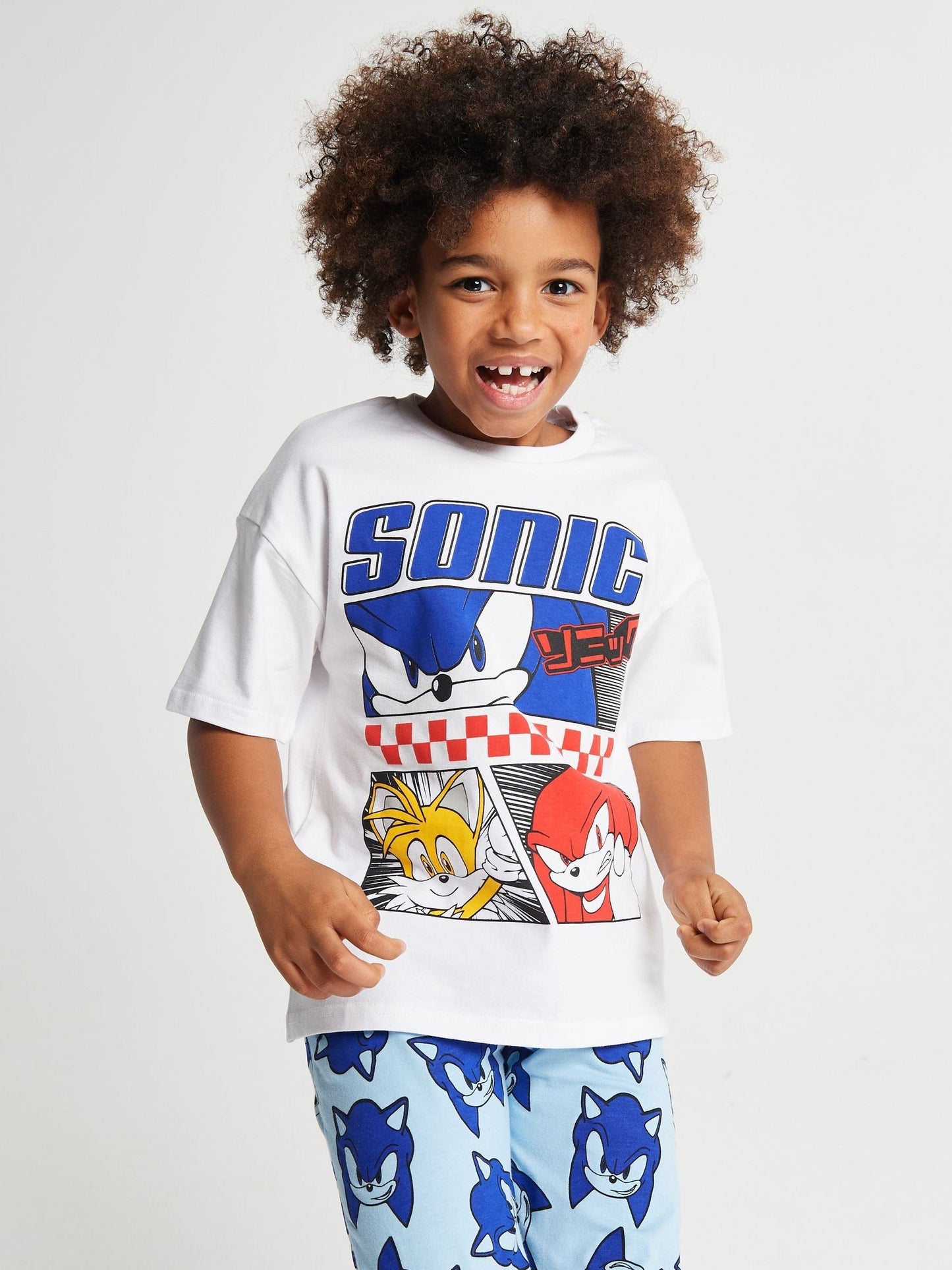 Dsiney Kidz - Brand Threads Blue Sonic The Hedgehog Long Leg Pyjamas image 3