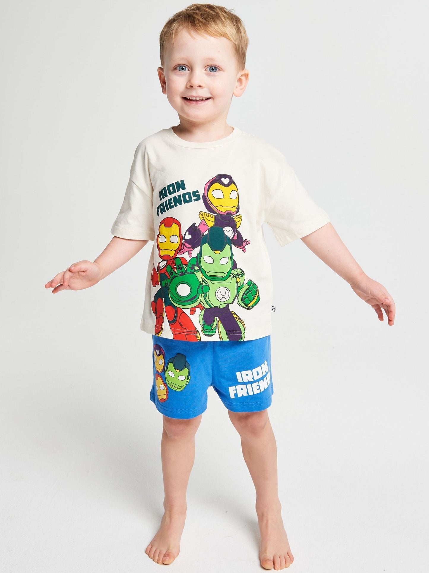 Dsiney Kidz - Brand Threads Blue Iron Man & His Awesome Friends Pyjamas Set image 1
