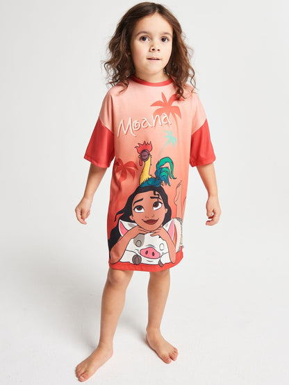 Brand Threads Pink Moana Girls Nightie - image 1