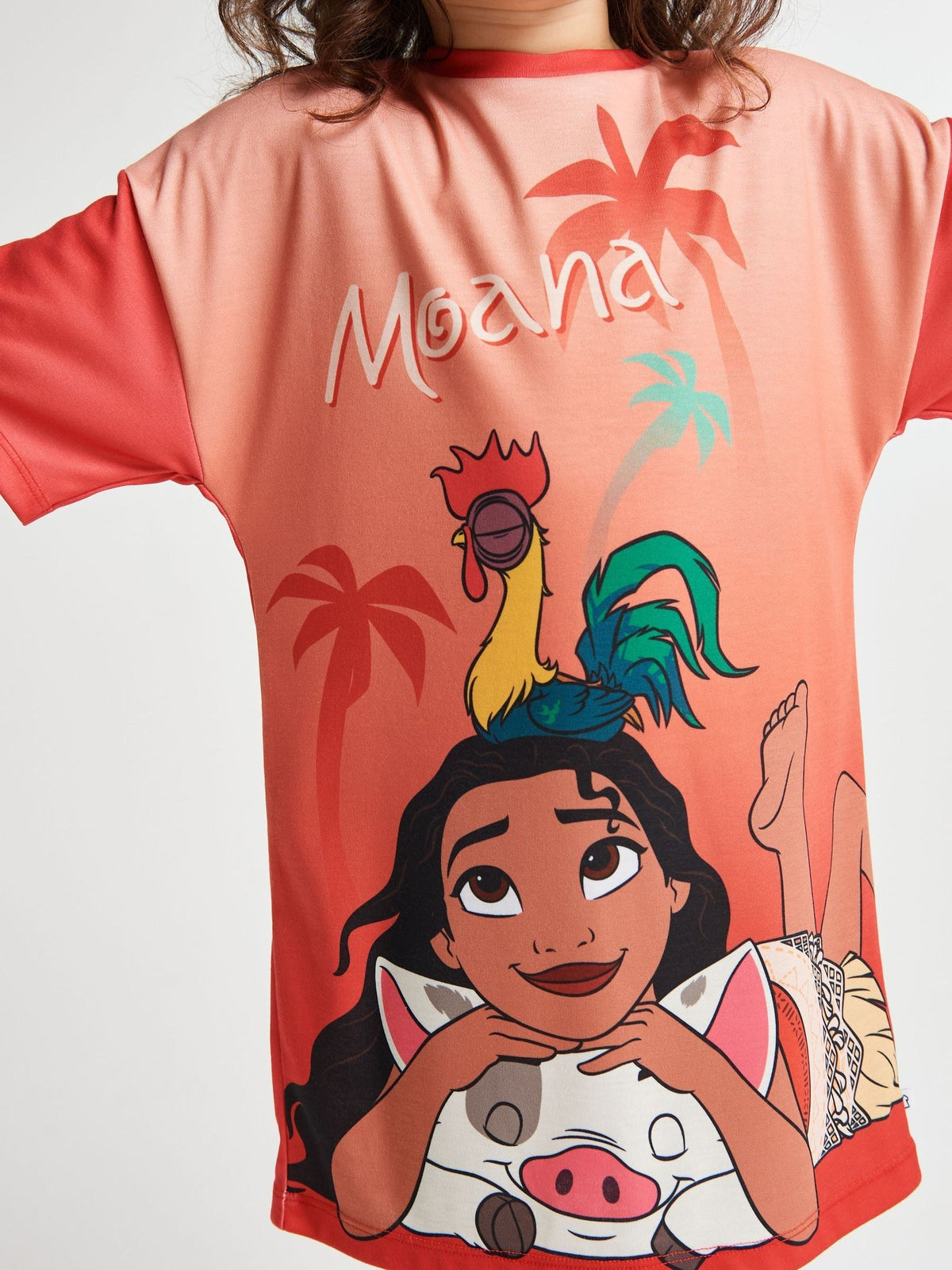 Brand Threads Pink Moana Girls Nightie - image 3