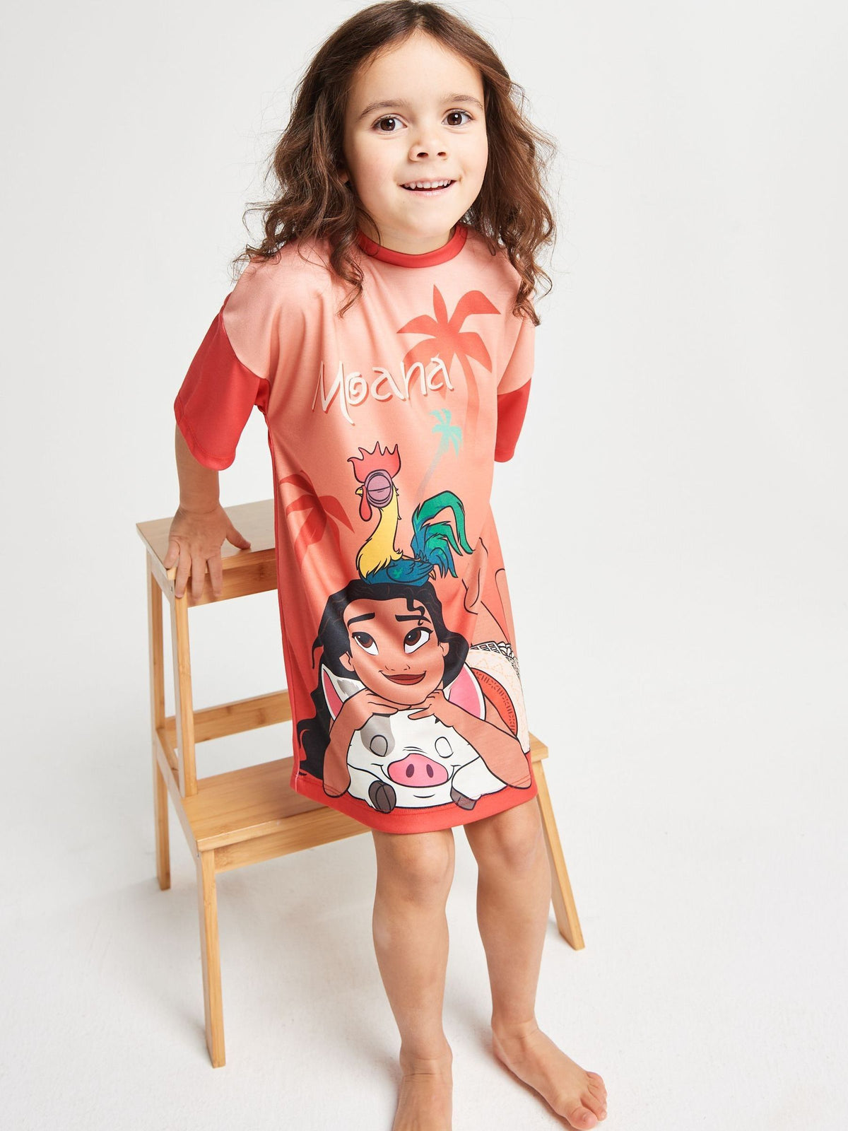 Brand Threads Pink Moana Girls Nightie - image 4