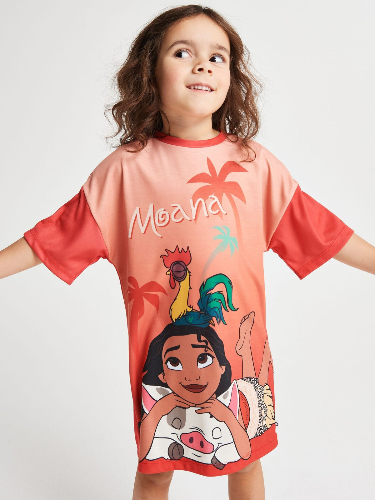 Brand Threads Pink Moana Girls Nightie - image 6