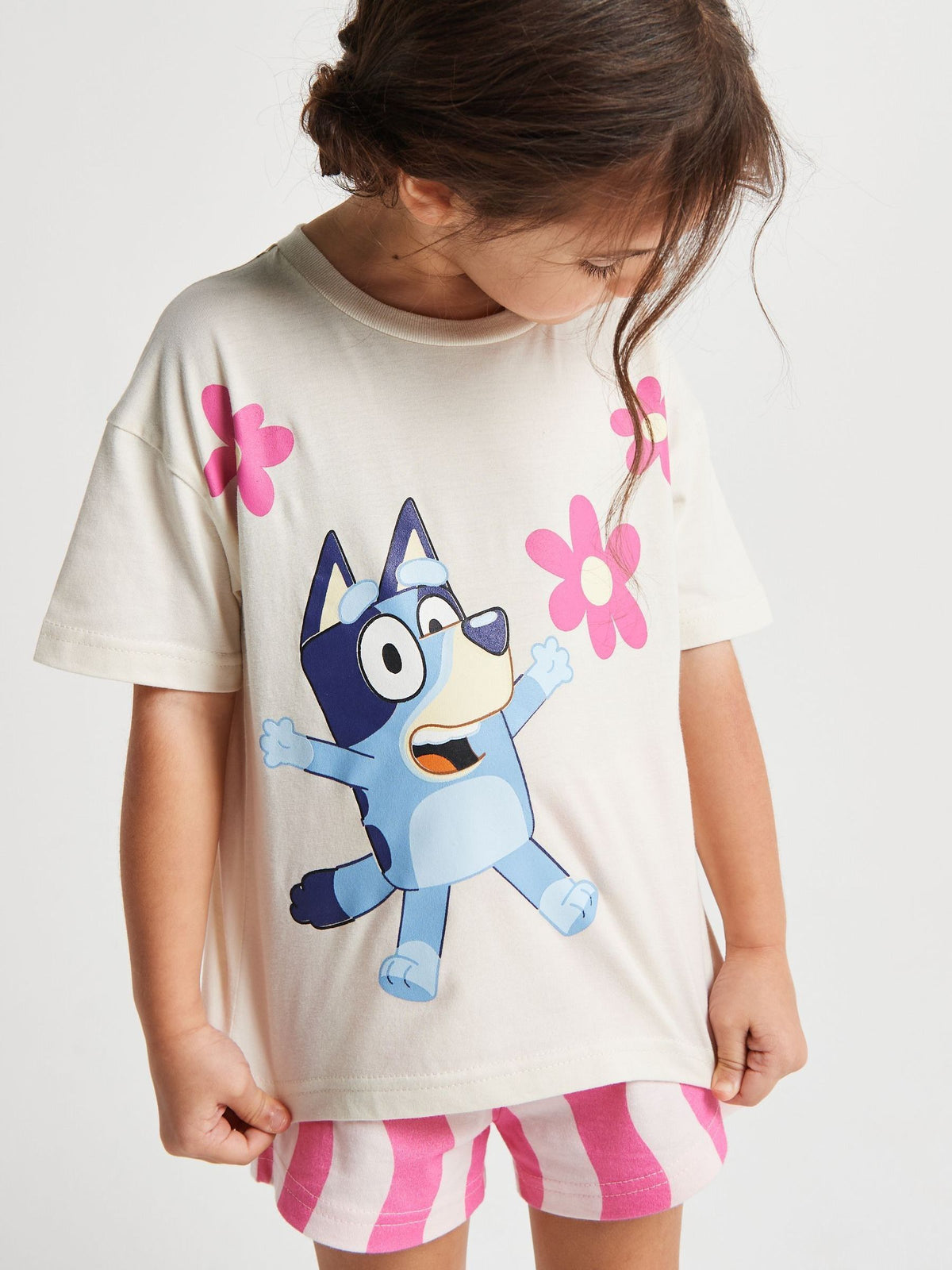 Brand Threads Pink Bluey Short Pyjamas Set - image 4