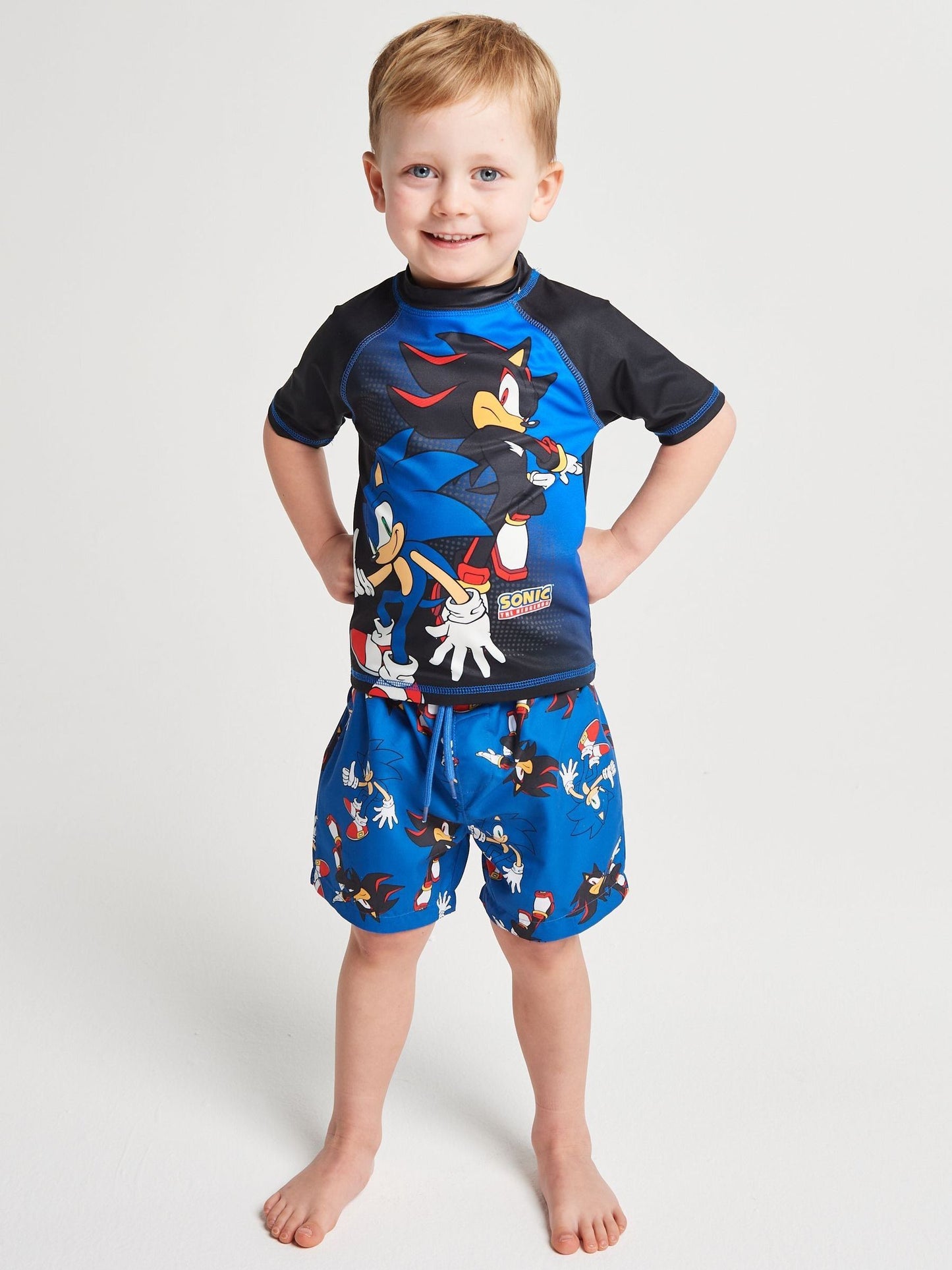 Brand Threads Blue Sonic VS Shadow Sunsafesuit image 1