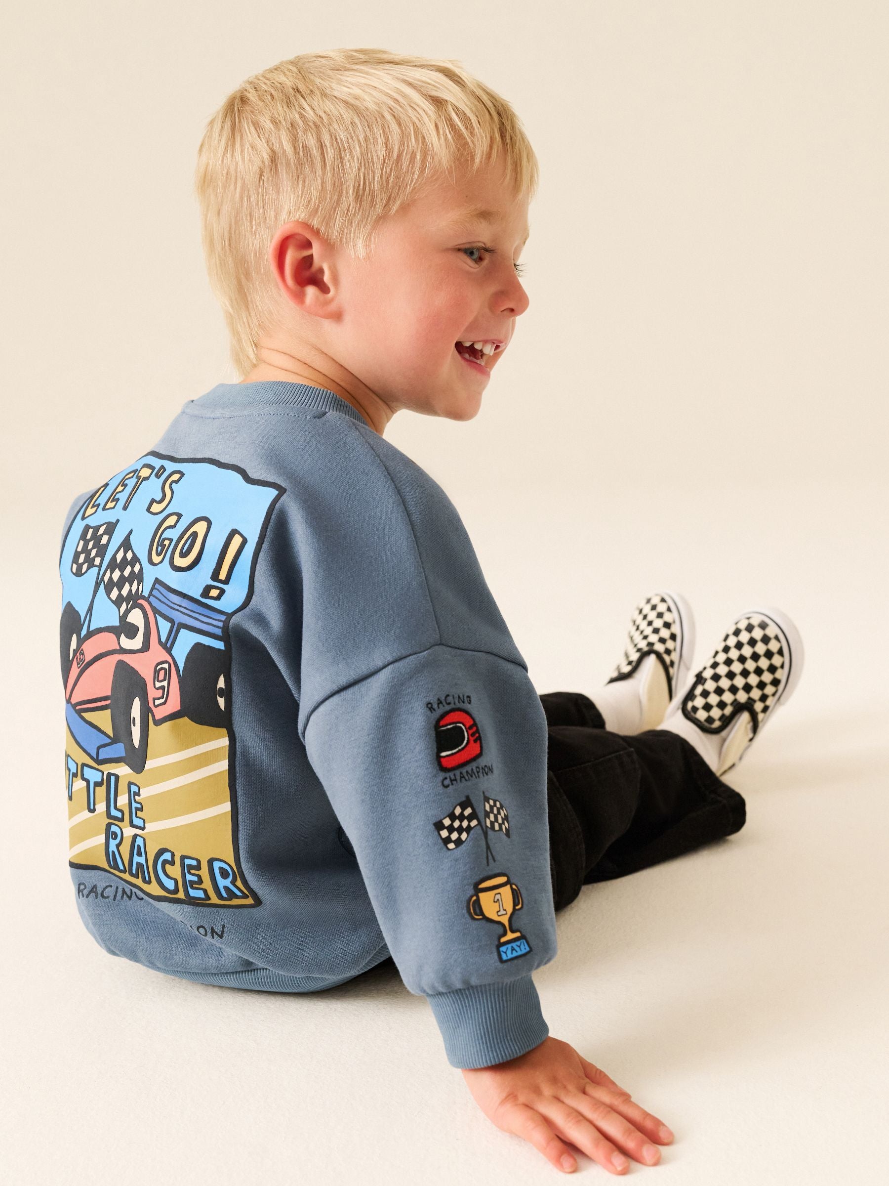 Dsiney Kidz - Grey Back Printed Crew Neck Sweat Top (3mths-7yrs) image 1