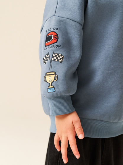 Dsiney Kidz - Grey Back Printed Crew Neck Sweat Top (3mths-7yrs) image 5