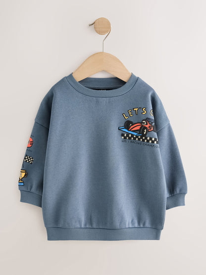 Dsiney Kidz - Grey Back Printed Crew Neck Sweat Top (3mths-7yrs) image 6