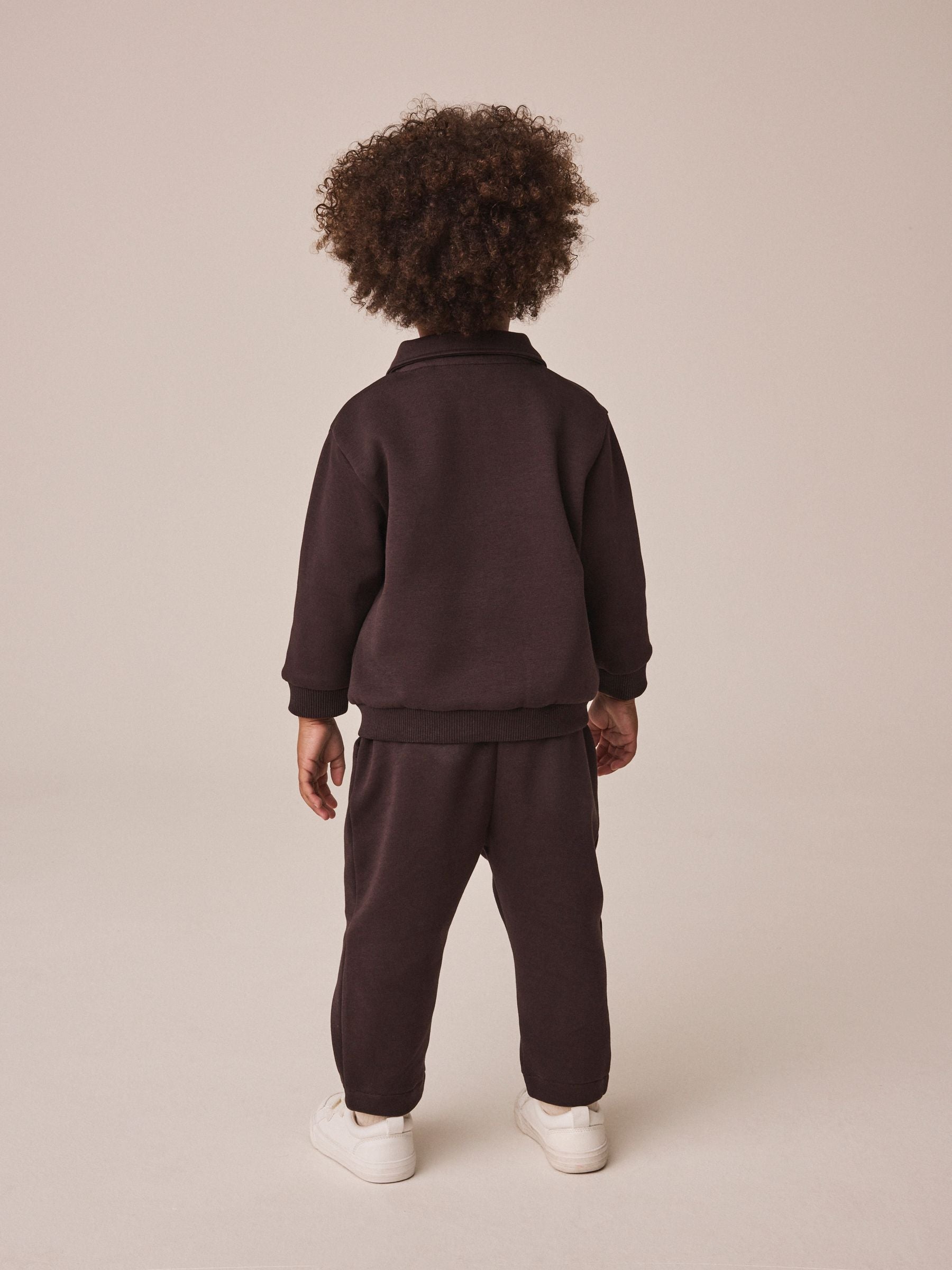 Chocolate Brown Smart Jacket Top & Trousers Set 3 Piece (3mths-7yrs) image 2