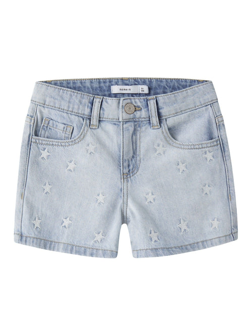 Dsiney Kidz - Name It Blue Star Embroided Denim Shorts image 1