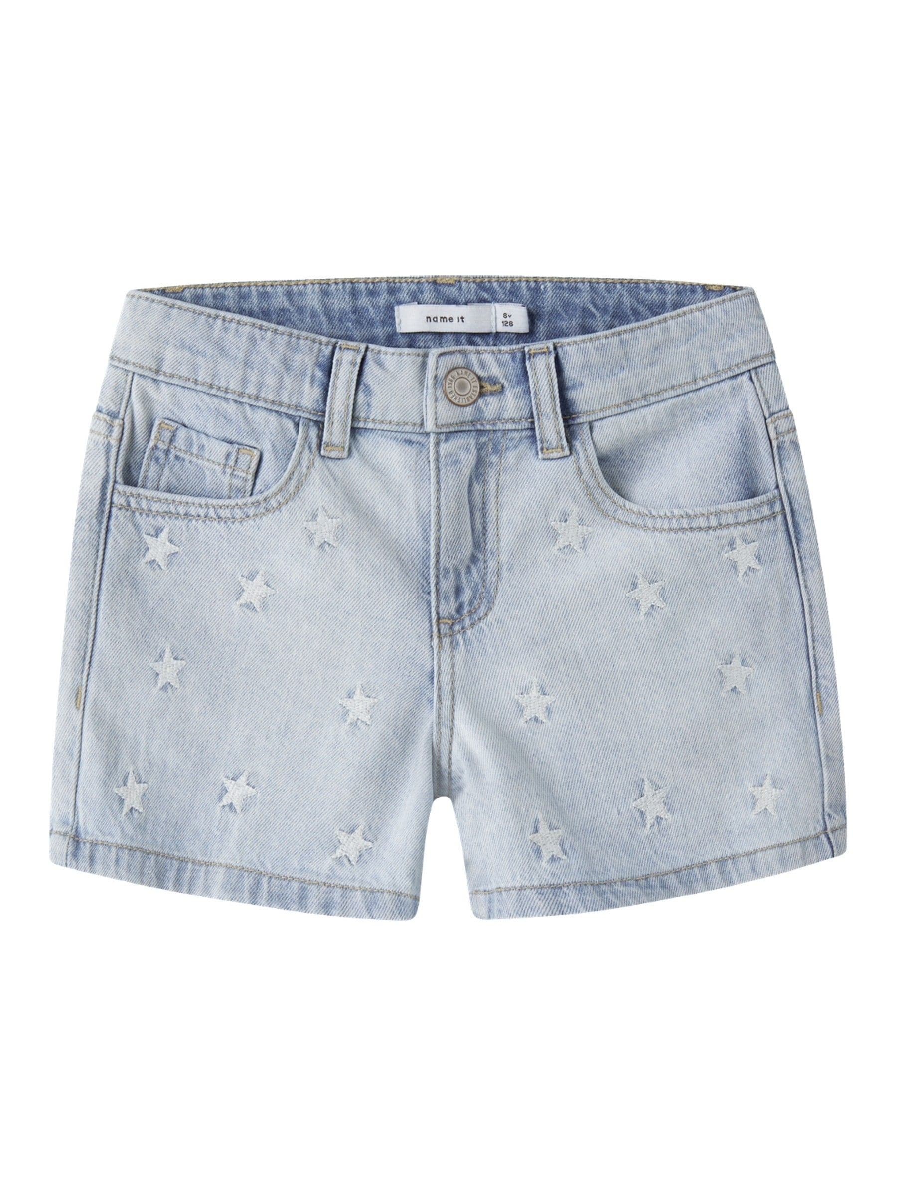 Dsiney Kidz - Name It Blue Star Embroided Denim Shorts image 1