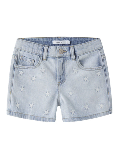 Dsiney Kidz - Name It Blue Star Embroided Denim Shorts image 1